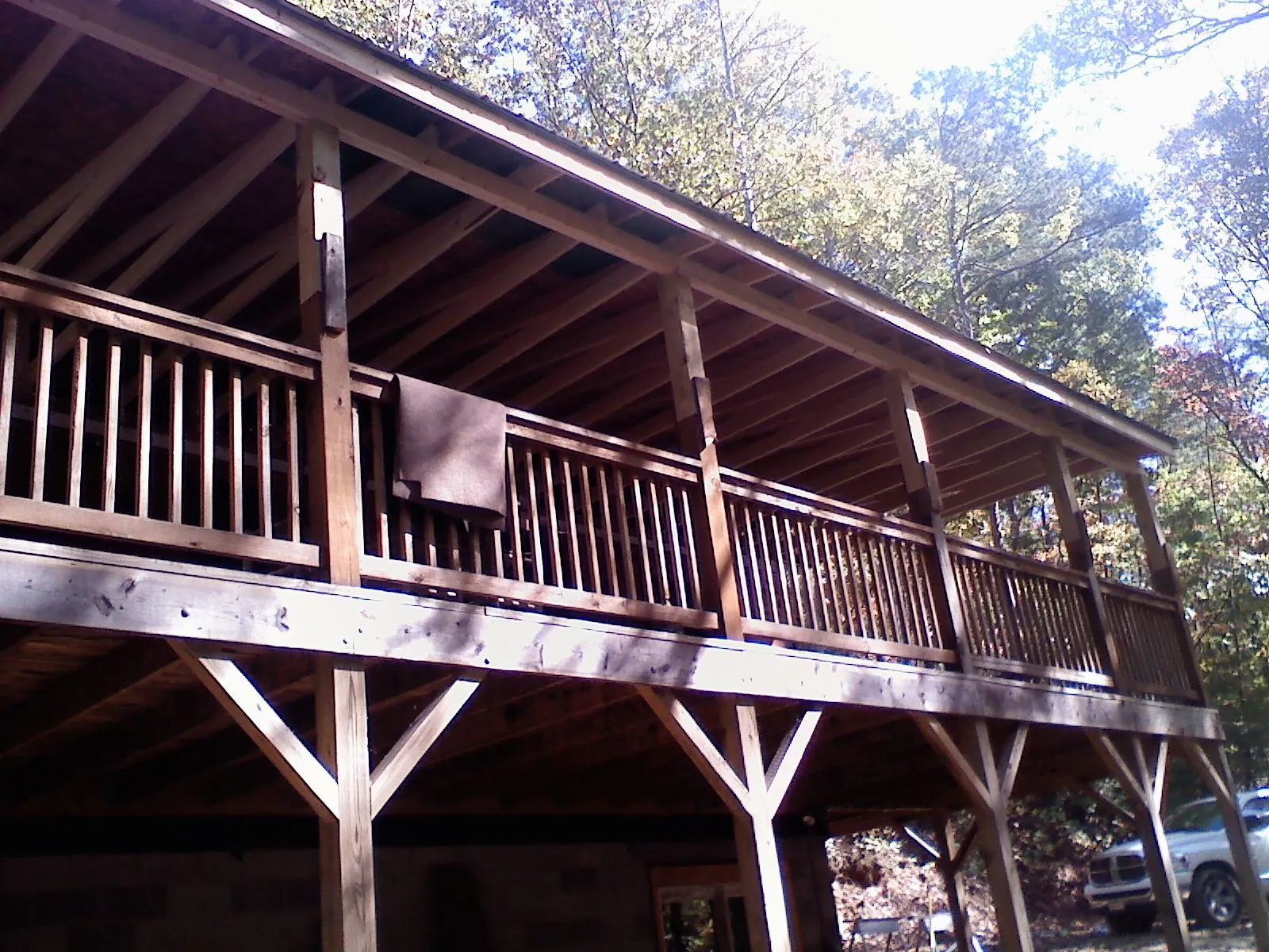 Timber framing under a new elevated porch and deck — Roof Leak Repair in Cerulean by Roofing Brothers